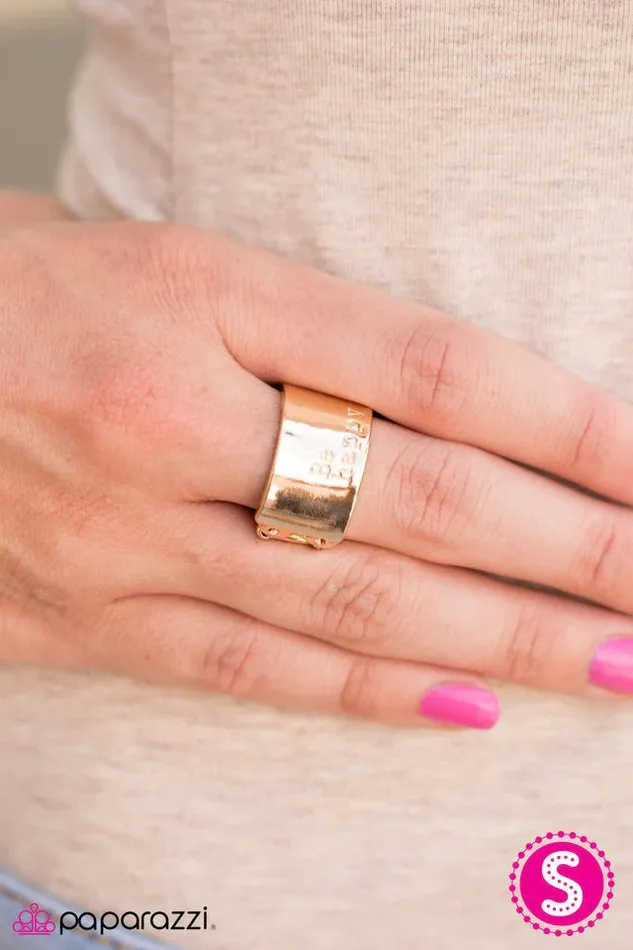 Paparazzi Jewelry Rings Paparazzi Ring Be Happy Gold