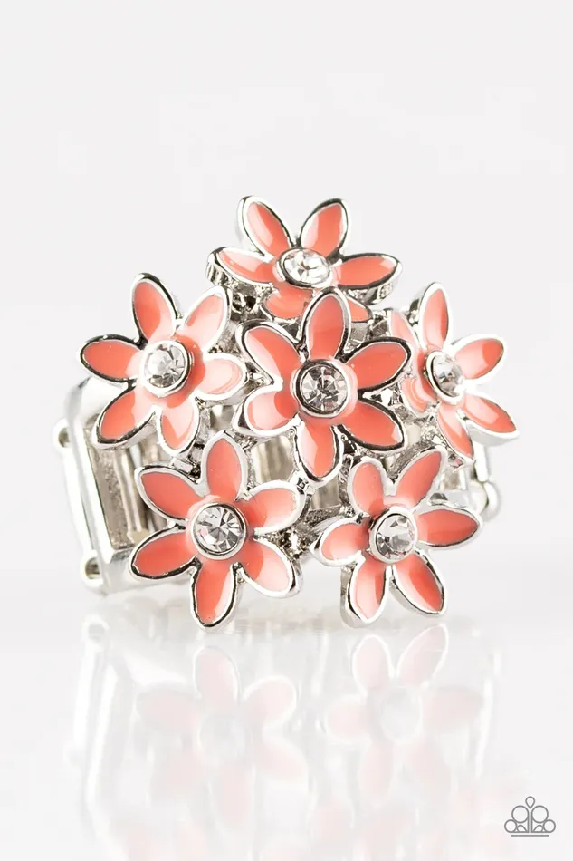 Paparazzi Jewelry Rings Paparazzi Ring Blooming Bouquets Orange