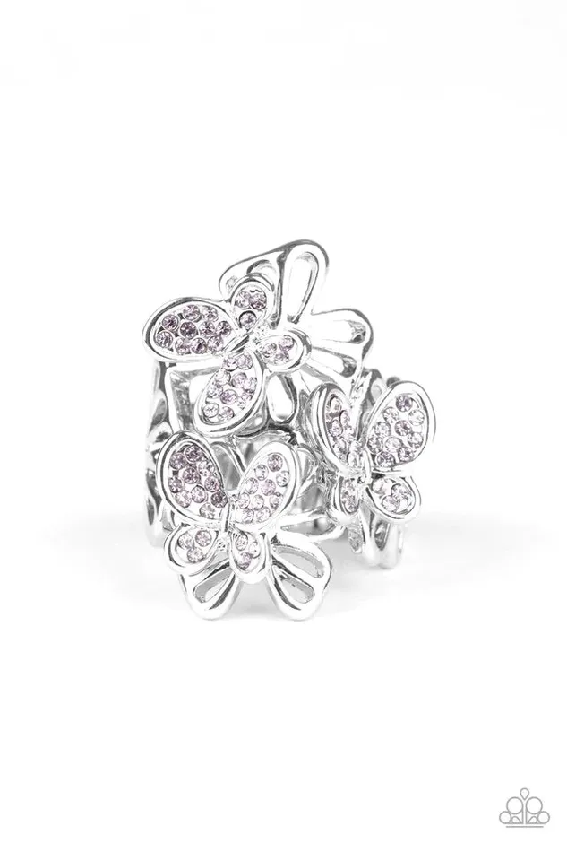 Paparazzi Jewelry Rings Paparazzi Ring Flighty Flutter Purple