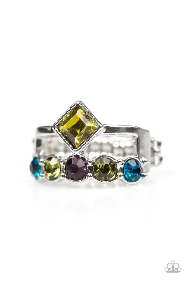 Paparazzi Jewelry Rings Paparazzi Ring Gone With The Glitter Multi