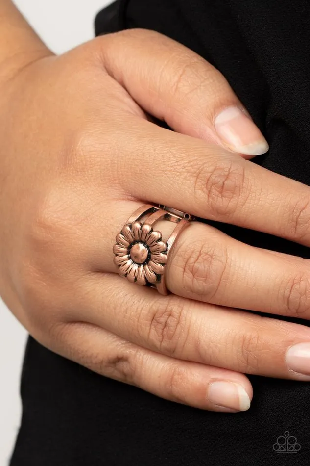 Paparazzi Jewelry Rings Paparazzi Ring Roadside Daisies Copper
