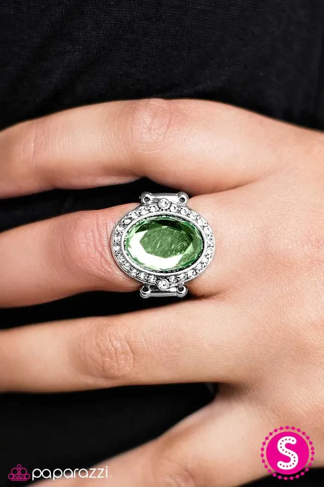 Paparazzi Jewelry Rings Paparazzi Ring Strike A JUXTAPOSE Green