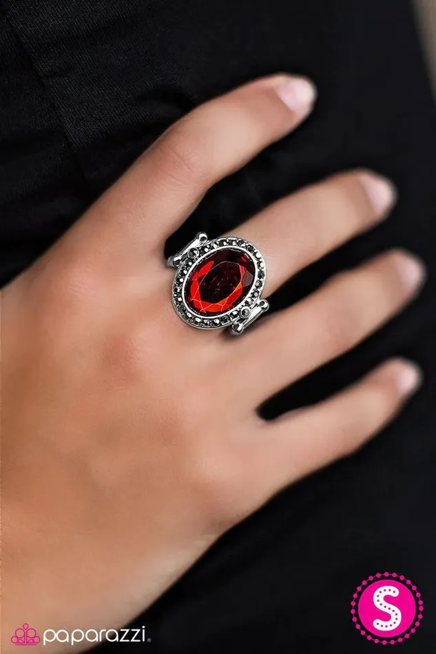 Paparazzi Jewelry Rings Paparazzi Ring Strike A JUXTAPOSE Red
