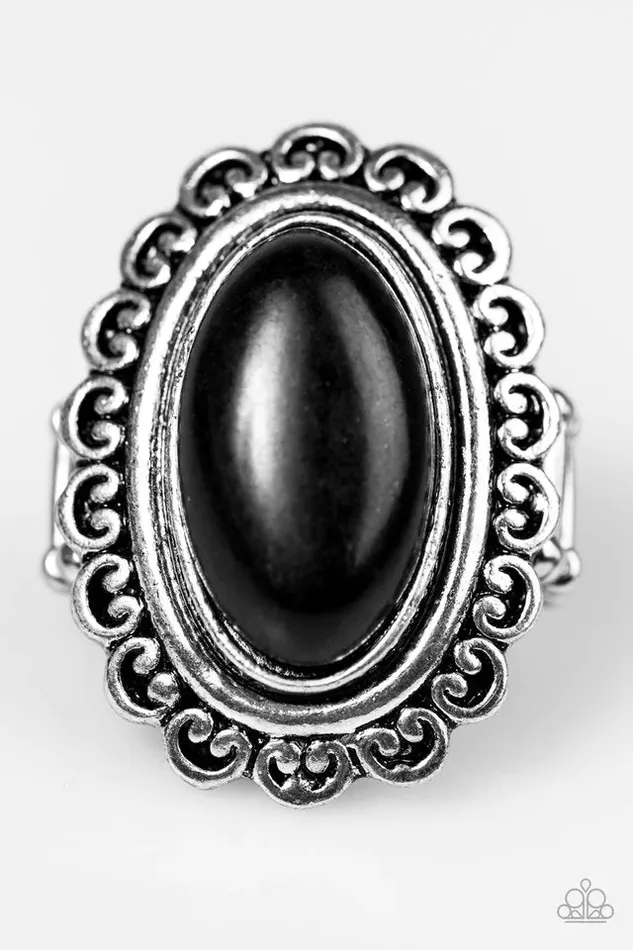 Paparazzi Jewelry Rings Paparazzi Ring Western Wayfarer Black