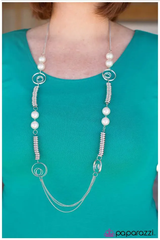 Paparazzi Necklace A Break from the Norm White Paparazzi Jewelry Necklaces
