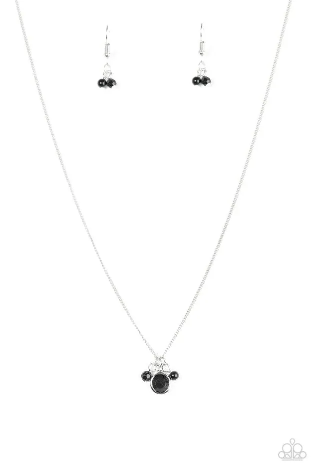 Paparazzi Necklace Always GLASSY Black Paparazzi Jewelry Necklaces