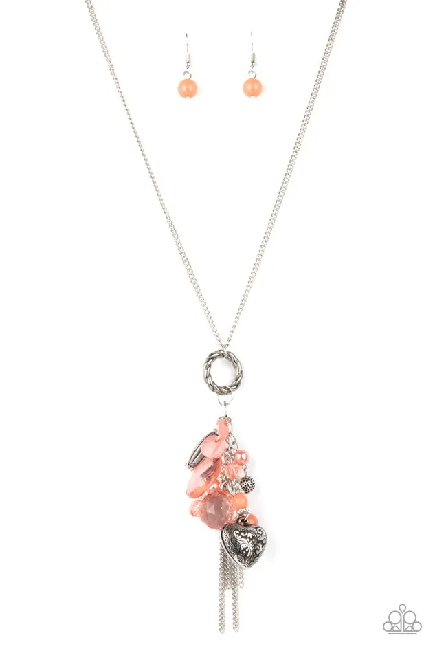Paparazzi Necklace AMOR to Love Orange Paparazzi Jewelry Necklaces Paparazzi Necklace AMOR to Love Orange Paparazzi Jewelry Necklaces