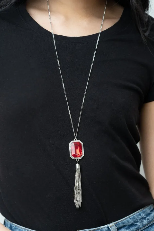 Paparazzi Necklace Blissed Out Opulence Red Paparazzi Jewelry Necklaces