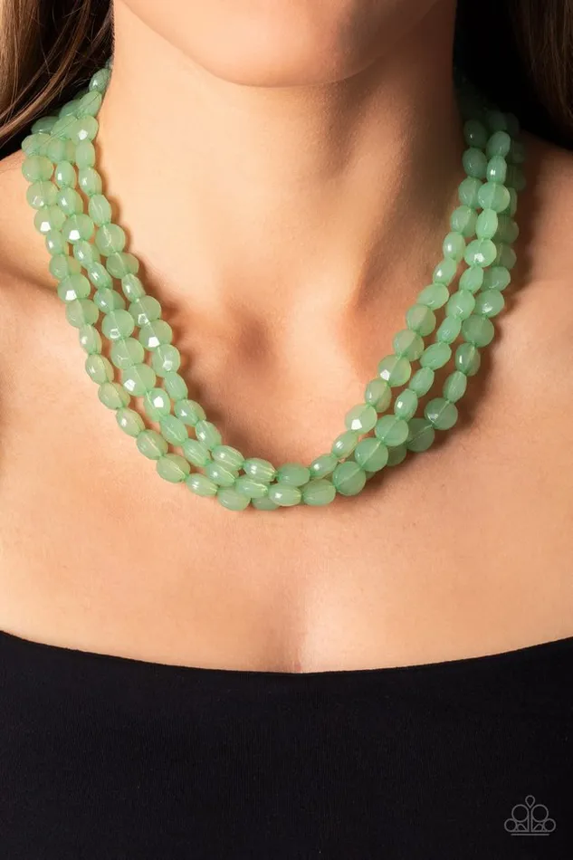 Paparazzi Necklace Boundless Bliss Green Paparazzi Jewelry Necklaces