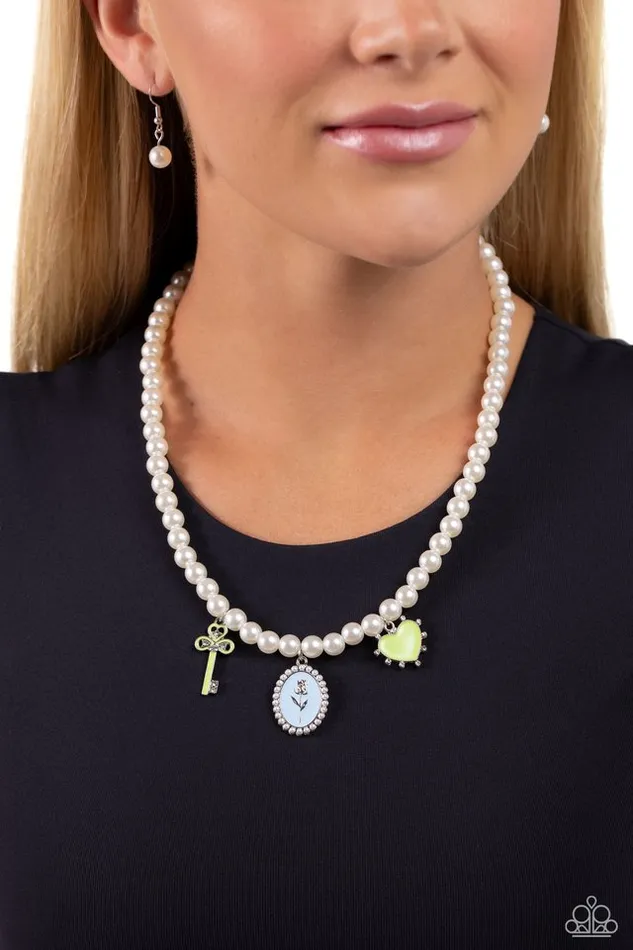 Paparazzi Necklace Charming Collision Green Paparazzi Jewelry Necklaces