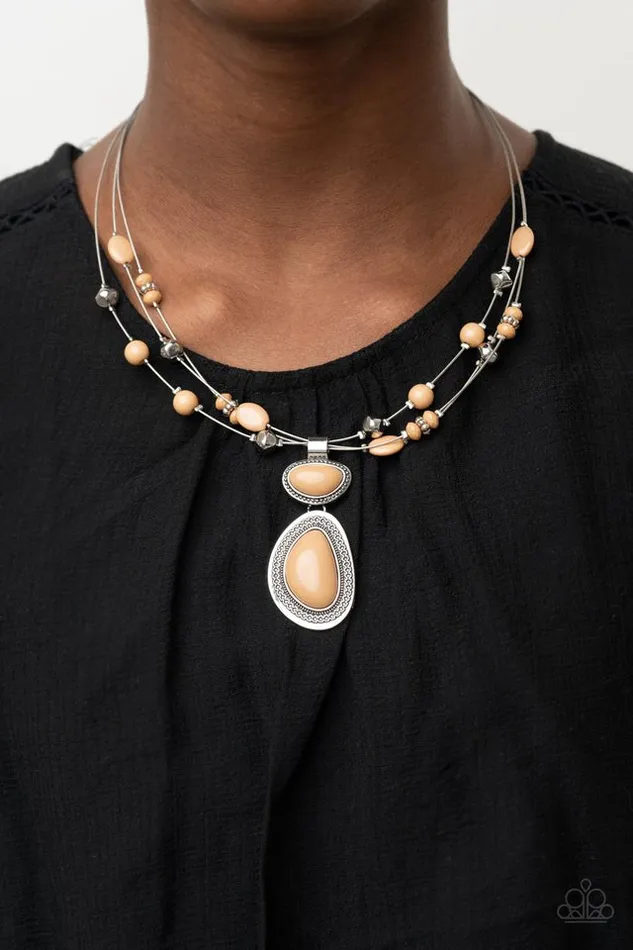 Paparazzi Necklace Discovering New Destinations Brown Paparazzi Jewelry Necklaces
