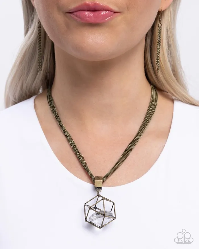 Paparazzi Necklace Eager Elegance Brass Paparazzi Jewelry Necklaces