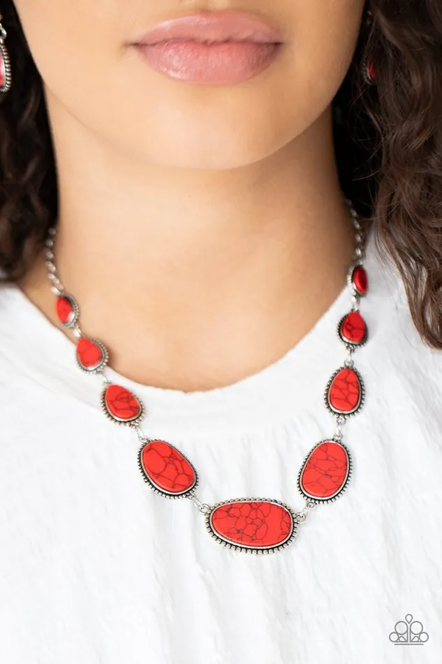 Paparazzi Necklace Elemental Eden Red Paparazzi Jewelry Necklaces