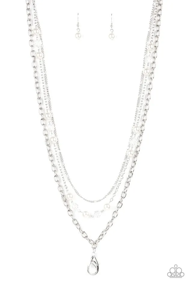 Paparazzi Necklace GLEAM Work White Paparazzi Jewelry Necklaces Paparazzi Necklace GLEAM Work White Paparazzi Jewelry Necklaces