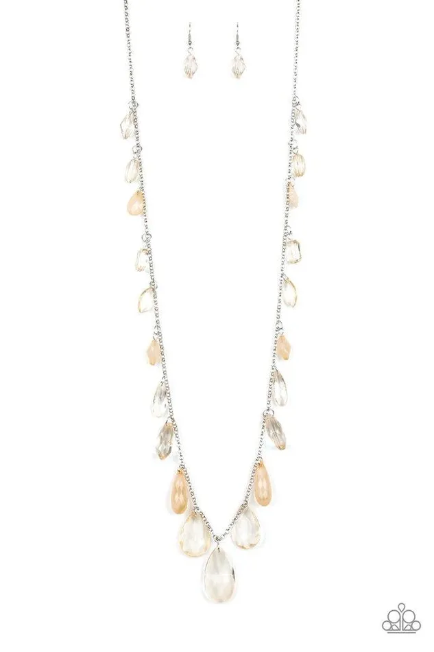 Paparazzi Necklace GLOW And Steady Wins The Race Brown Paparazzi Jewelry Necklaces