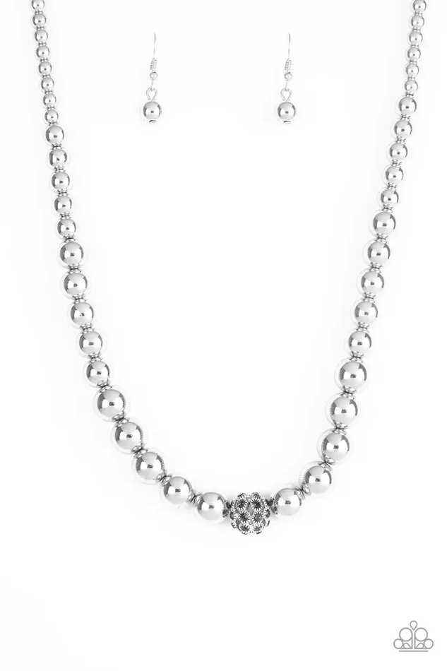 Paparazzi Necklace HighStakes FAME Silver Paparazzi Jewelry Necklaces