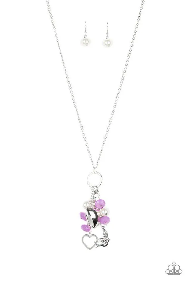 Paparazzi Necklace I Will Fly Purple Paparazzi Jewelry Necklaces