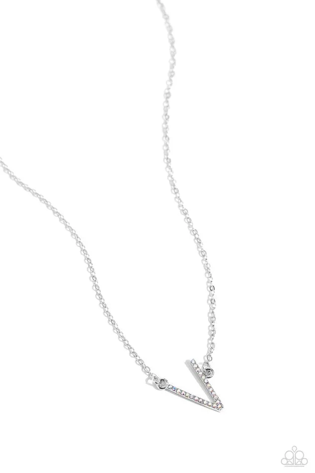 Paparazzi Necklace INITIALLY Yours V Multi Paparazzi Jewelry Necklaces Paparazzi Necklace INITIALLY Yours V Multi Paparazzi Jewelry Necklaces