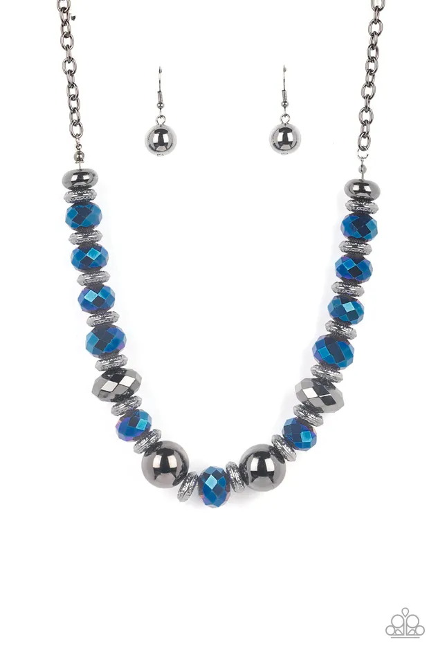Paparazzi Necklace Interstellar Influencer Blue Paparazzi Jewelry Necklaces