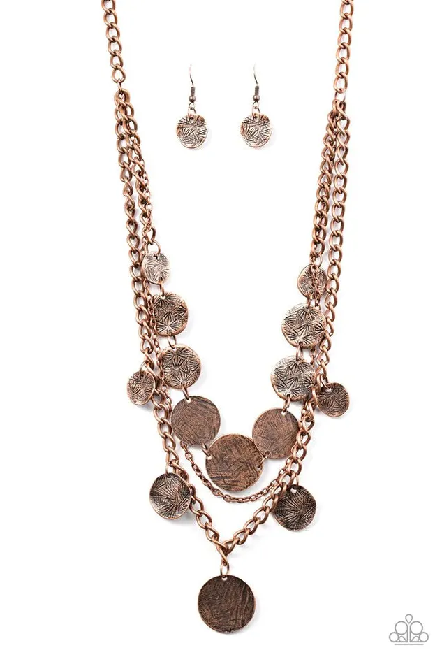 Paparazzi Necklace Lost Treasure Copper Paparazzi Jewelry Necklaces