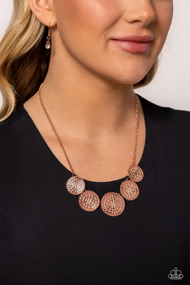 Paparazzi Necklace Medaled Mosaic Copper Paparazzi Jewelry Necklaces