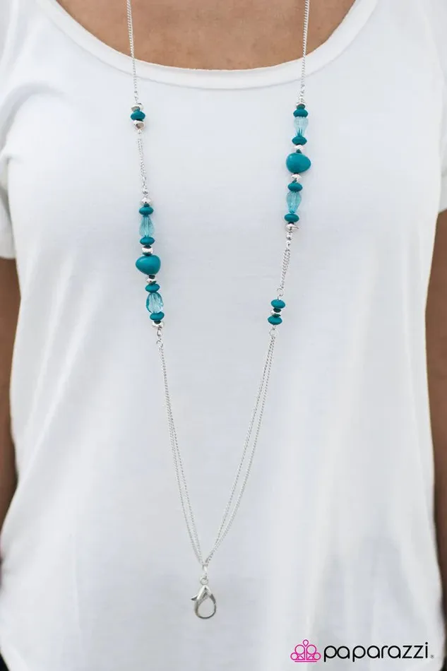 Paparazzi Necklace Miracle Worker Blue Paparazzi Jewelry Necklaces