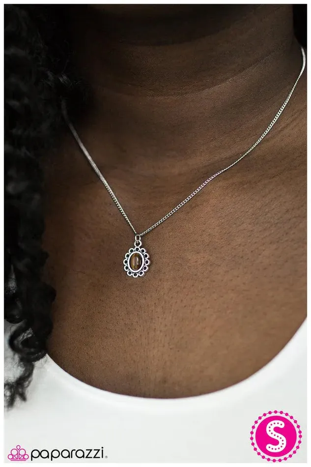 Paparazzi Necklace Modest Of Them All Brown Paparazzi Jewelry Necklaces