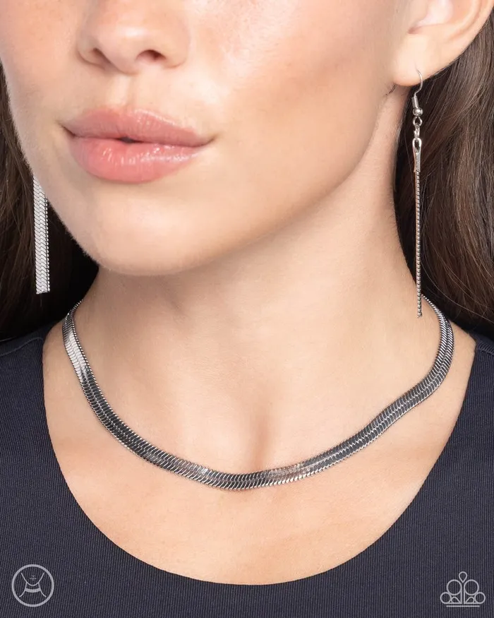Paparazzi Necklace Musings Moment Silver Paparazzi Jewelry Necklaces