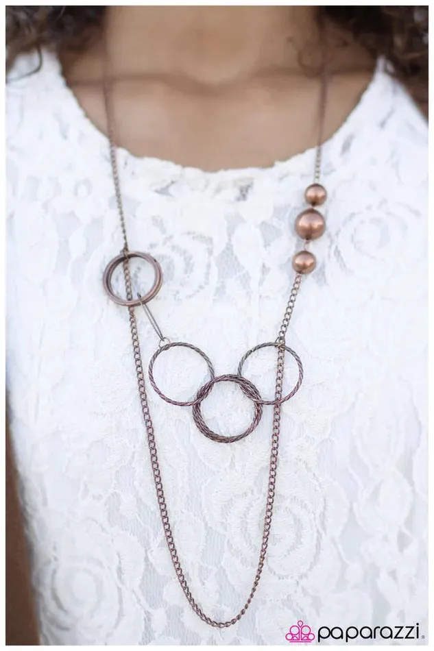 Paparazzi Necklace My Way Or The Highway Copper Paparazzi Jewelry Necklaces