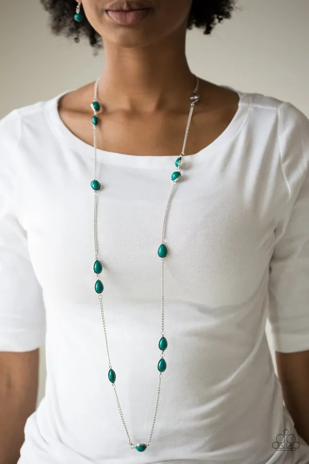 Paparazzi Necklace Pacific Piers Green Paparazzi Jewelry Necklaces