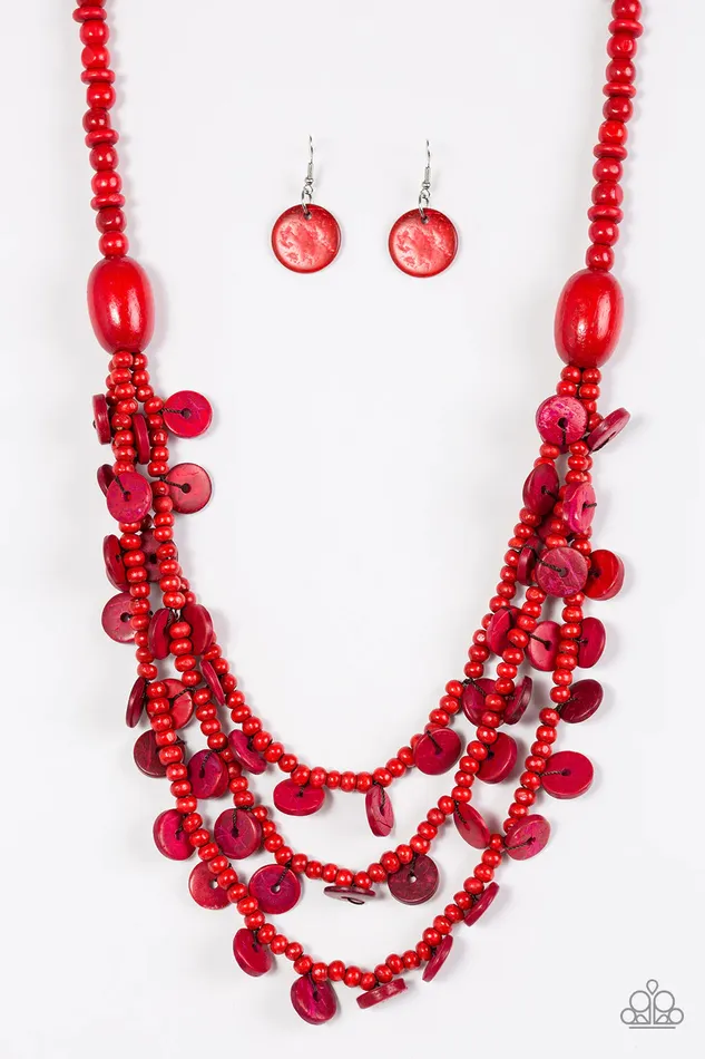 Paparazzi Necklace Safari Samba Red Paparazzi Jewelry Necklaces