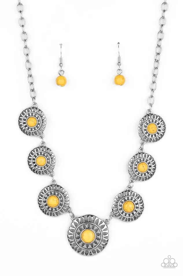 Paparazzi Necklace Sahara Solar Power Yellow Paparazzi Jewelry Necklaces Paparazzi Necklace Sahara Solar Power Yellow Paparazzi Jewelry Necklaces