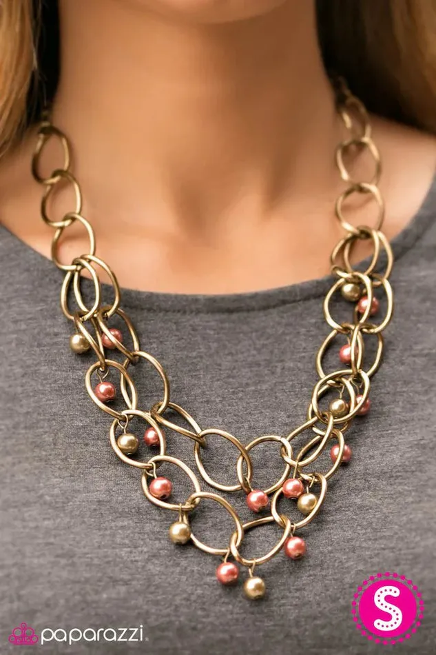 Paparazzi Necklace Season Premiere Orange Paparazzi Jewelry Necklaces