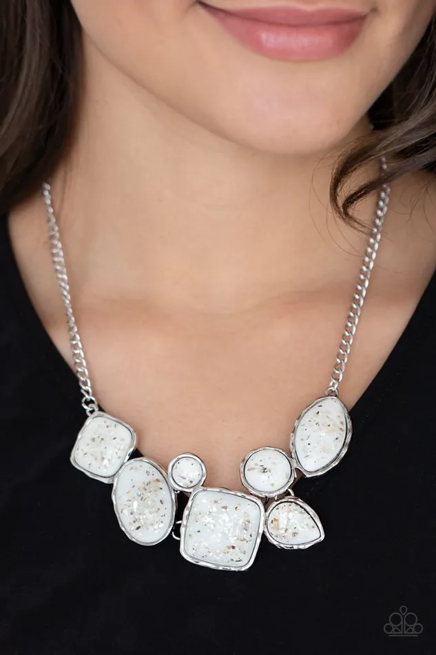 Paparazzi Necklace So Jelly White Paparazzi Jewelry Necklaces