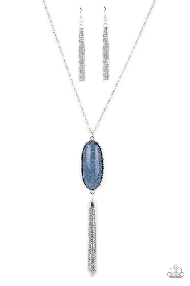 Paparazzi Necklace Southern Stroll Blue Paparazzi Jewelry Necklaces