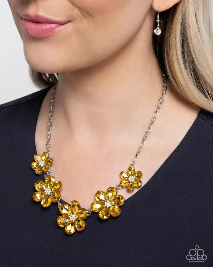 Paparazzi Necklace Whimsical Way Yellow Paparazzi Jewelry Necklaces
