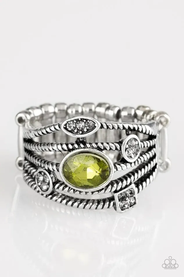 Paparazzi Ring Cosmic Combo Green Paparazzi Jewelry Rings