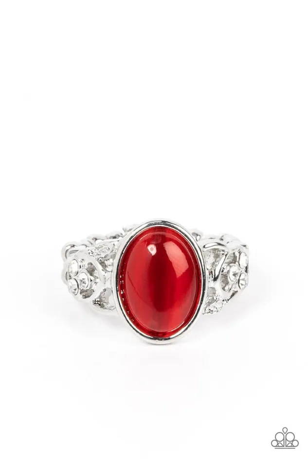 Paparazzi Ring Crystals and Cats Eye Red Paparazzi Jewelry Rings Paparazzi Ring Crystals and Cats Eye Red Paparazzi Jewelry Rings
