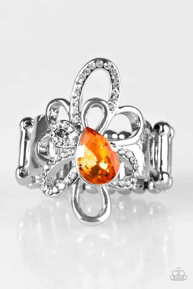 Paparazzi Ring Fancy Finale Orange Paparazzi Jewelry Rings