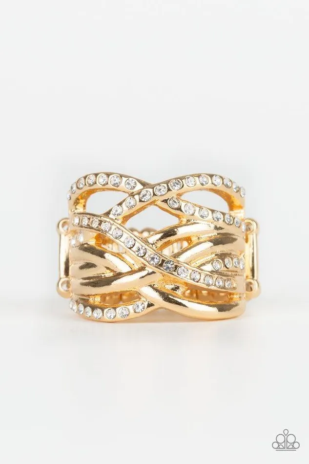Paparazzi Ring High Rollin Gold Paparazzi Jewelry Rings