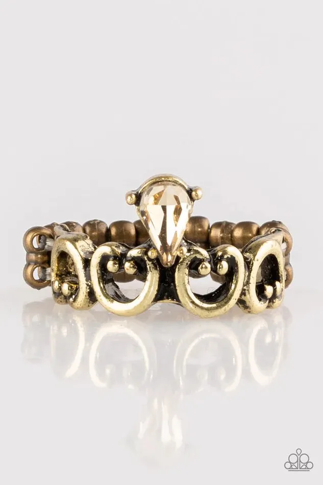 Paparazzi Ring Twinkling Tiaras Brass Paparazzi Jewelry Rings