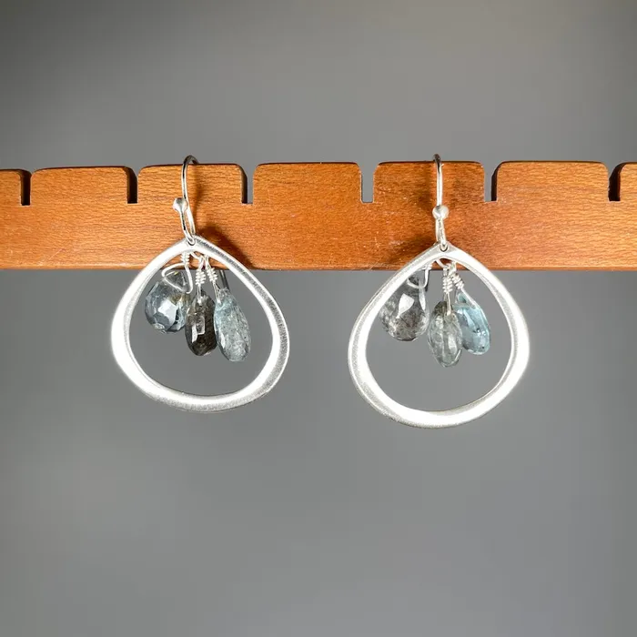 PHILIPPA ROBERTS JEWELRY Earrings Aquamarine Cluster Drop Earrings