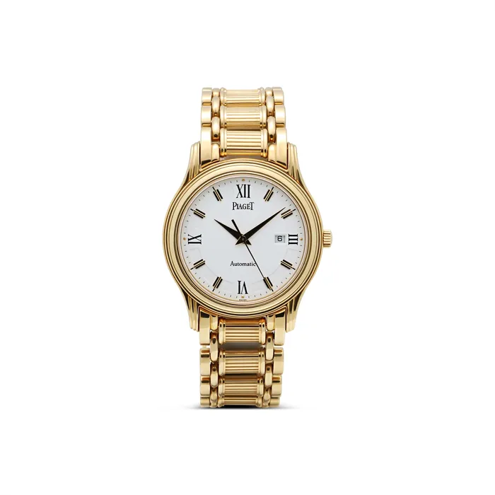Piaget Polo 18K Yellow Gold White Dial 34mm Automatic PreownedNEEDS SERVICE Piaget PreStyled Sets Piaget Polo 18K Yellow Gold White Dial 34mm Automatic PreownedNEEDS SERVICE Piaget PreStyled Sets