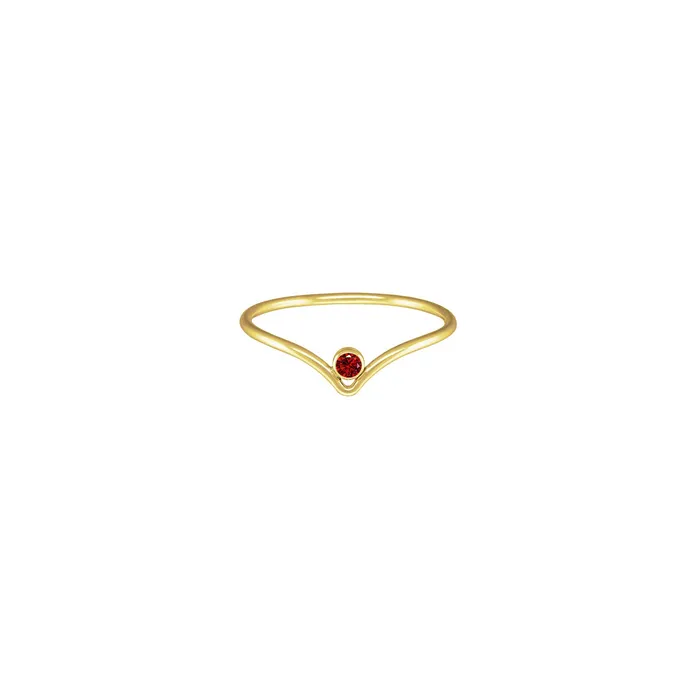PreStyled Sets RG Gold Filled Garnet Chevron Stacker