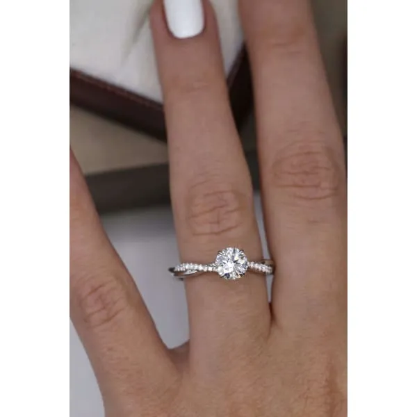 Precious 14k White Gold Engagement Ring w 122ct Diamonds Diamond Source NYC Rings