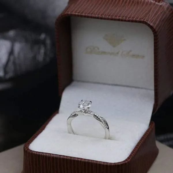 Precious 14k White Gold Engagement Ring w 122ct Diamonds Diamond Source NYC Rings
