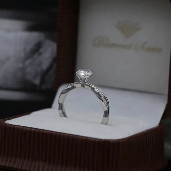 Precious 14k White Gold Engagement Ring w 122ct Diamonds Diamond Source NYC Rings