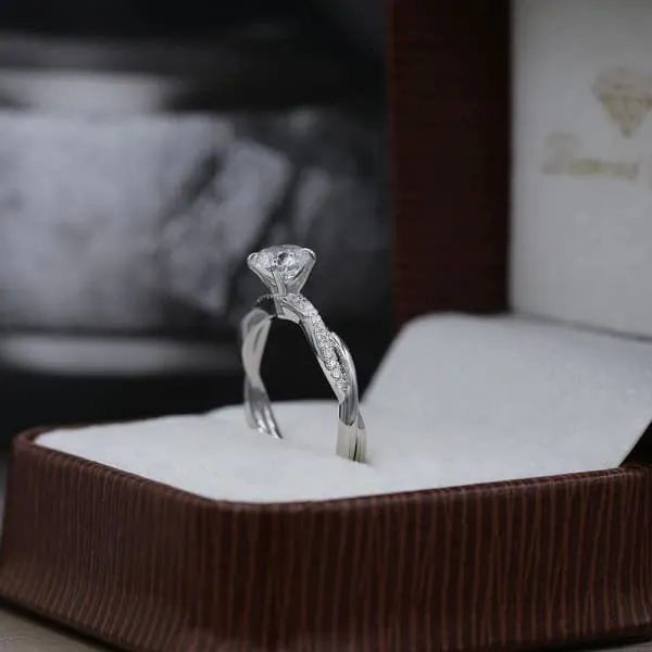 Precious 14k White Gold Engagement Ring w 122ct Diamonds Diamond Source NYC Rings