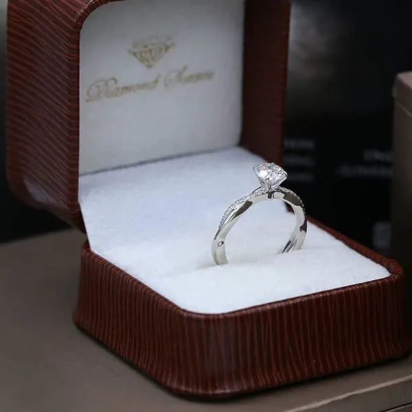 Precious 14k White Gold Engagement Ring w 122ct Diamonds Diamond Source NYC Rings