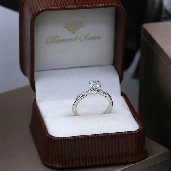 Precious 14k White Gold Engagement Ring w 122ct Diamonds Diamond Source NYC Rings